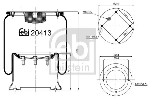 Bellow, air suspension Scania 1 865 755