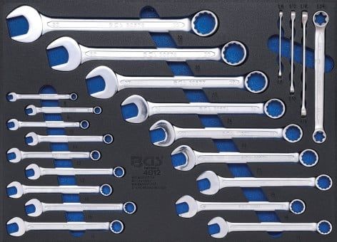 Workshop Trolley Inlay 3/3 Tool Tray for Workshop Trolleys: 22-piece Comb