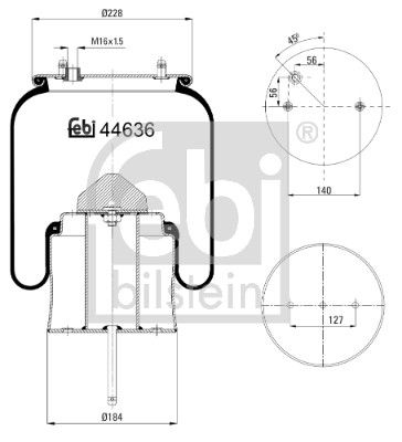 Bellow, air suspension Scania 1 726 240