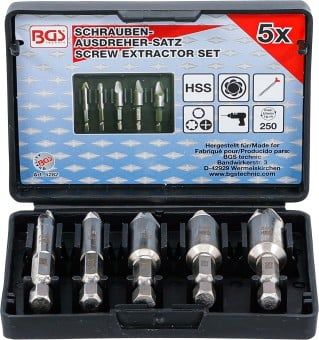 Screw Extractor 5-piece Screw Extractor Set