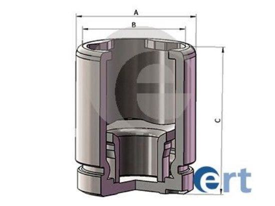 Piston, brake caliper