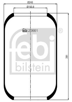 Bellow, air suspension EVOBUS 410 327 00 01