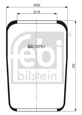 Bellow, air suspension Fahrzeugbau B 510040