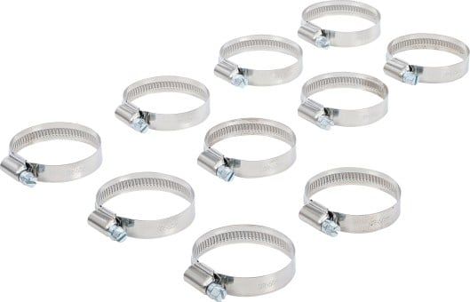 Assortment, hose clamps Hose Clamp, 32x50 mm, Stainless Steel, 10 pcs.