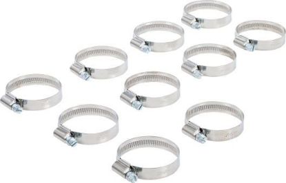 Assortment, hose clamps Hose Clamp, 32x50 mm, Stainless Steel, 10 pcs.