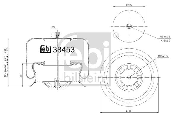 Bellow, air suspension Mercedes-Benz LKW 942 320 02 17