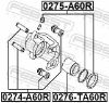 Piston, brake caliper CHRYSLER 05143696AA, NISSAN 44126-7S000