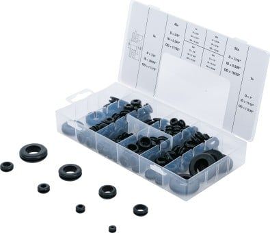 Assortment, cable entry grommets 180-piece SAE Rubber Grommet Assortment