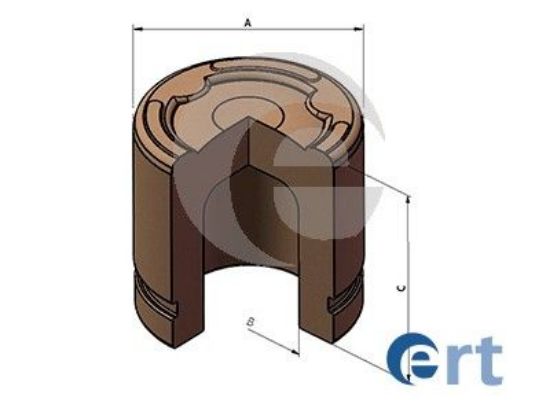 Piston, brake caliper