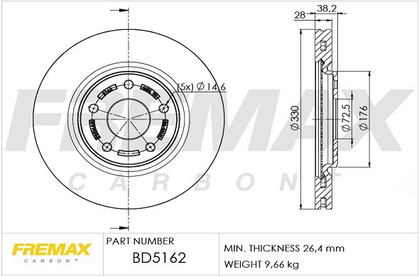 Brake Disc CHRYSLER - 04779712AA