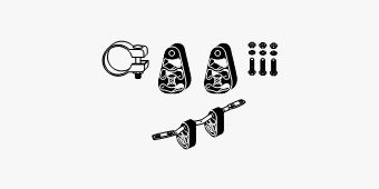 Mounting Kit, exhaust system BMW X3 2,0d E83