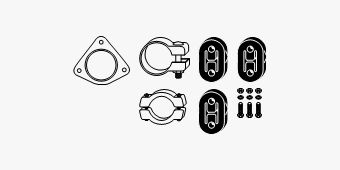 Mounting Kit, exhaust system Renault Trafic 2,0 ltr