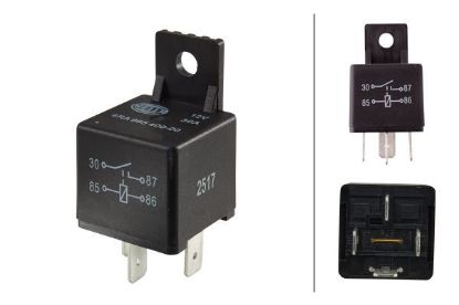 Relay, main current 12V 30A koos kaitsmega