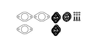 Mounting Kit, exhaust system Kia Carnival TD