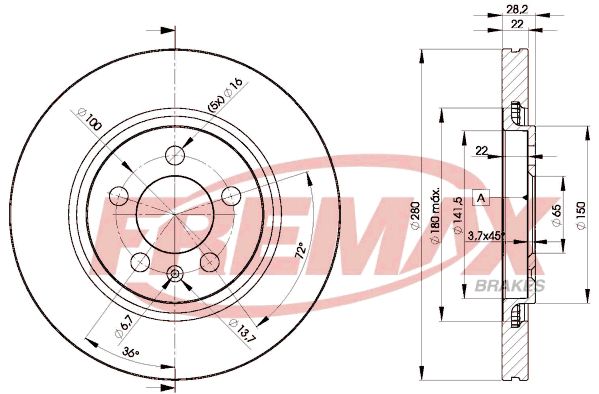 Brake Disc GOLF III (1H1) 2.0 GTI 16V