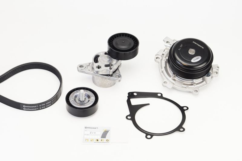 Water Pump + V-Ribbed Belt Kit