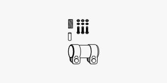 Mounting Kit, catalytic converter Audi A8 4.2 quattro (D2)