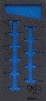 Pull-Out Compartment, drawer (tool trolley) 1/3 Tool Tray (408x189x32 mm), empty, for 11-piece