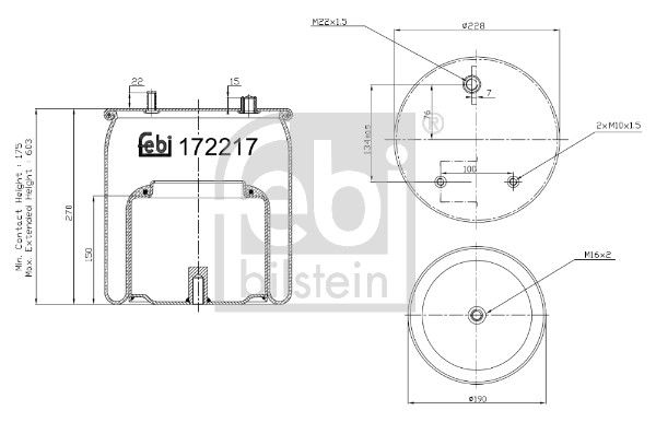 Bellow, air suspension DAF 1892 100