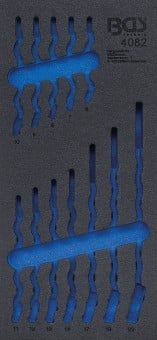 Pull-Out Compartment, drawer (tool trolley) 1/3 Tool Tray (408x189x32 mm), empty, for 12-piece