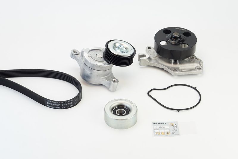 Water Pump + V-Ribbed Belt Kit