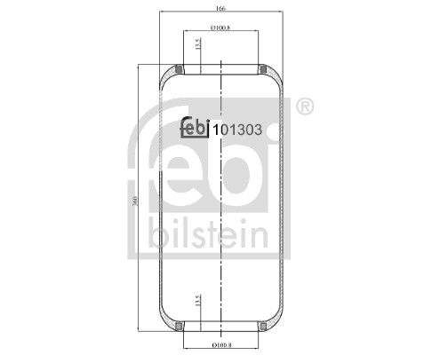 Bellow, air suspension Iveco 5 0004 2603