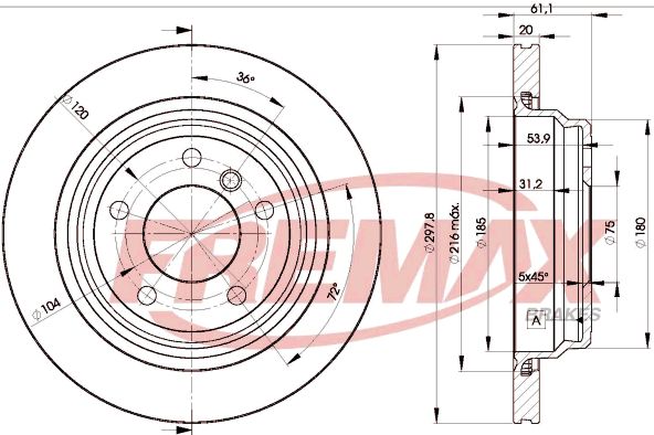 Brake Disc BMW - 34 21 6 767 060