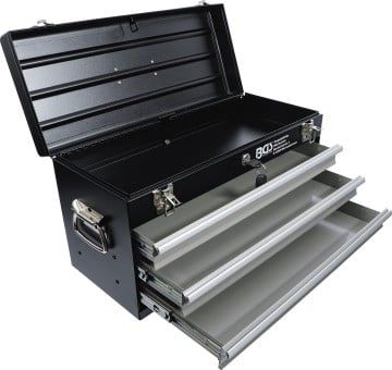 Toolbox Metal Tool Box, empty, 3 Drawers