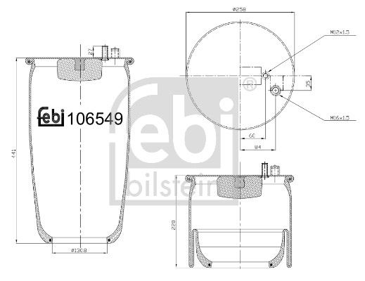 Bellow, air suspension M A N 81436010166