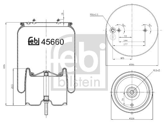 Bellow, air suspension Scania 1 543 691