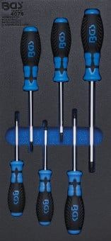 Screwdriver Set 1/3 Tool Tray for Workshop Trolleys: 6-piece T-Sta
