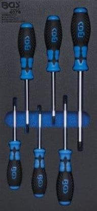 Screwdriver Set 1/3 Tool Tray for Workshop Trolleys: 6-piece T-Sta