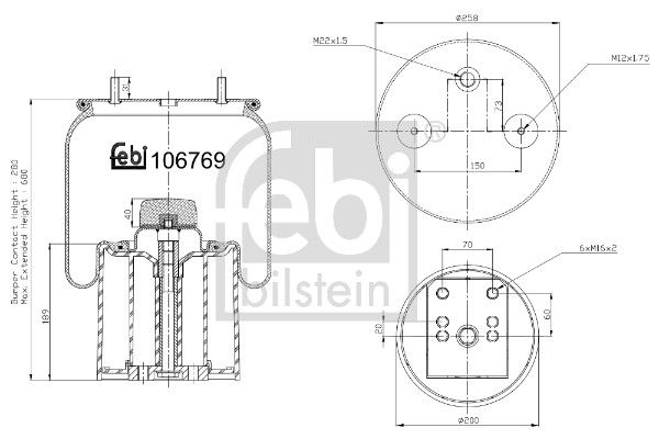Bellow, air suspension Bergische Achsen 05.429.43.29.0
