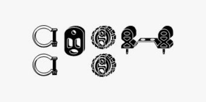 Mounting Kit, exhaust system Peugeot 206 HDi FAP