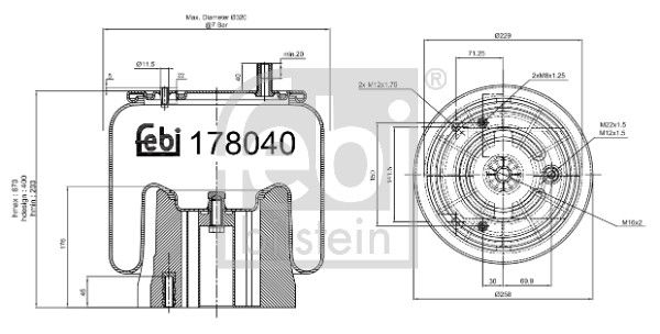 Bellow, air suspension Schmitz Cargobull 1077929