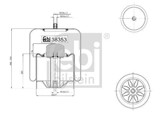 Bellow, air suspension Mercedes-Benz LKW 946 320 02 21