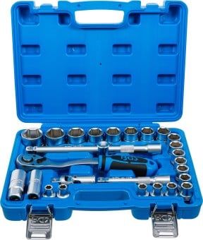 Socket Wrench Set 27-piece Socket Set, 1/2", 8-32 mm