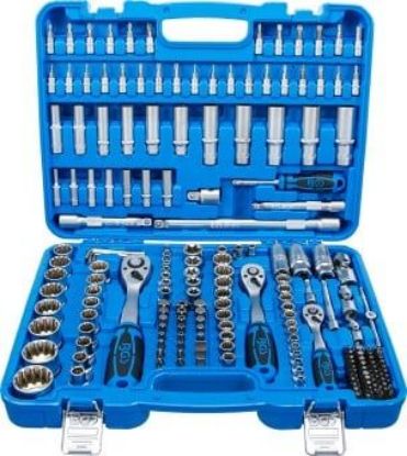 Socket Wrench Set 192-piece Socket Set, "Gear Lock", 1/4" + 3/8" + 1