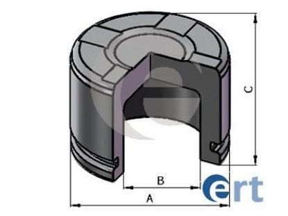 Piston, brake caliper