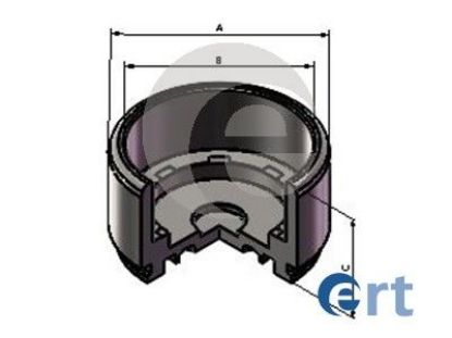 Piston, brake caliper