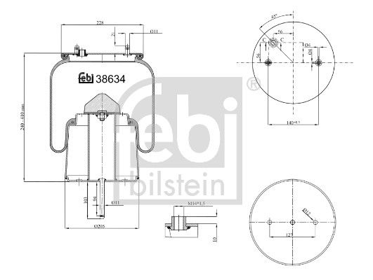 Bellow, air suspension Scania 1 440 306