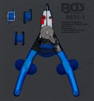 Circlip Pliers Inside / Outside Snap Ring Pliers, with 4 pair of