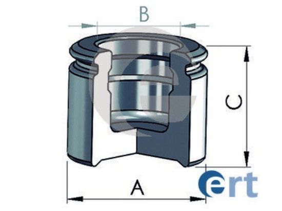Piston, brake caliper