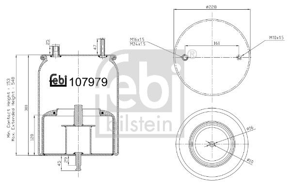 Bellow, air suspension Volvo Lkw 21325230