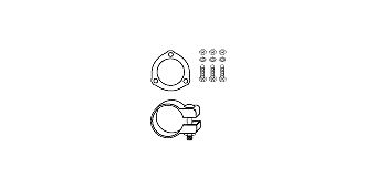 Mounting Kit, catalytic converter VW Sharan I 2.8 V6 24V (7M)