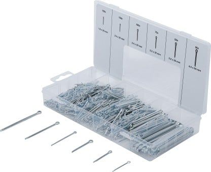 Assortment, cotter pins 555-piece Splint Pin Assortment