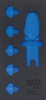 Pull-Out Compartment, drawer (tool trolley) 1/3 Tool Tray (408x189x32 mm), empty, for 11-piece