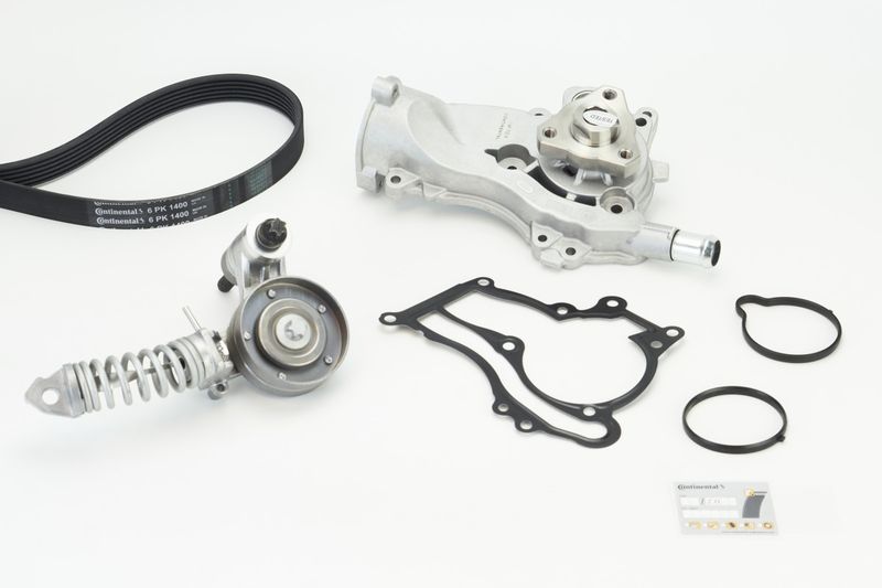 Water Pump + V-Ribbed Belt Kit