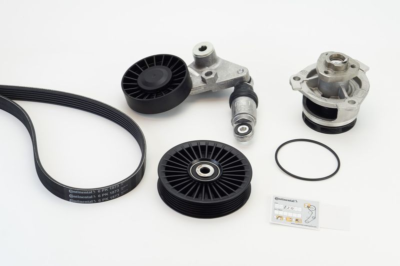 Water Pump + V-Ribbed Belt Kit