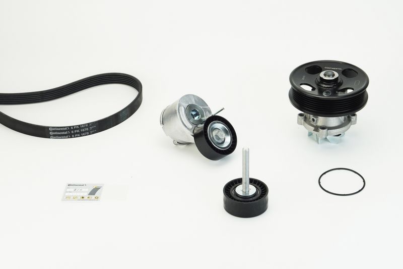 Water Pump + V-Ribbed Belt Kit